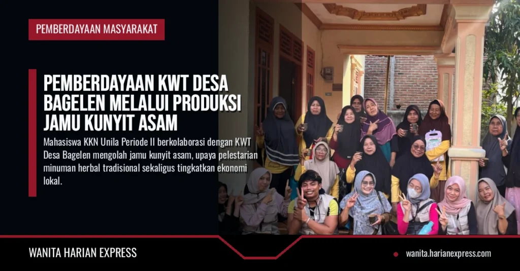 Pemberdayaan KWT Desa Bagelen melalui Produksi Jamu Kunyit Asam